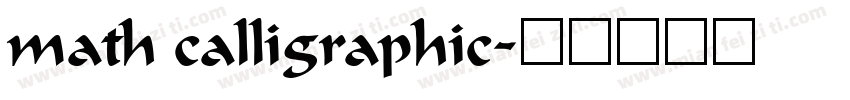 math calligraphic字体转换